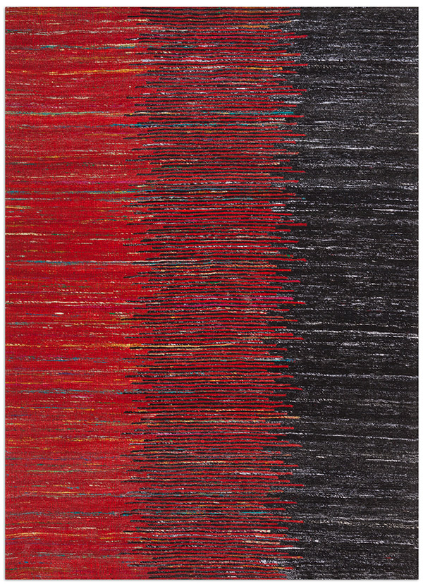Madison Skalk Modernisering Vloerkleed Milan rood/zwart - Perez vloerkleden voor elk interieur