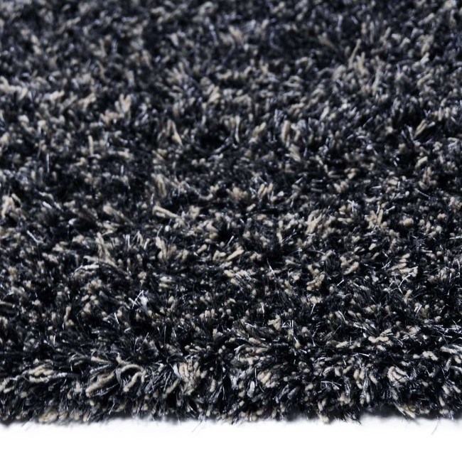 chrysant Huisje Thermisch vloerkleed Porto zwart/grijs hoogpolig uit voorraad leverbaar