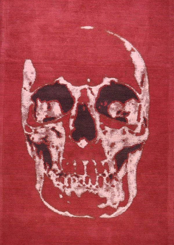 Tapijt—Skull-rood