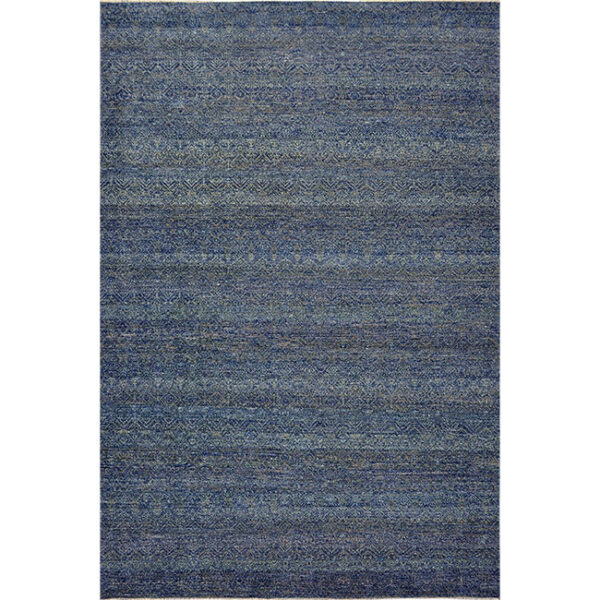 Boven aanzicht van vloerkleed CANTELLO, in de kleur blauw grijs gemaakt van wol.