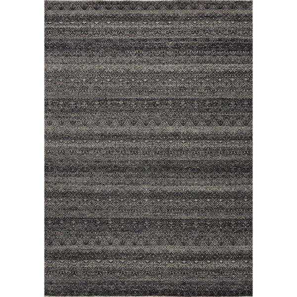 Boven aanzicht van vloerkleed CANTELLO, in de kleur carbon grijs gemaakt van wol.