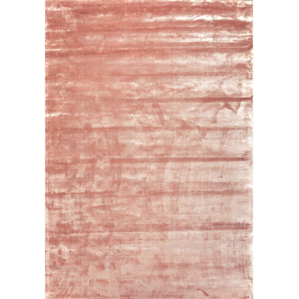 Boven aanzicht van vloerkleed FLAVIA, in de kleur lichtrose gemaakt van viscose.