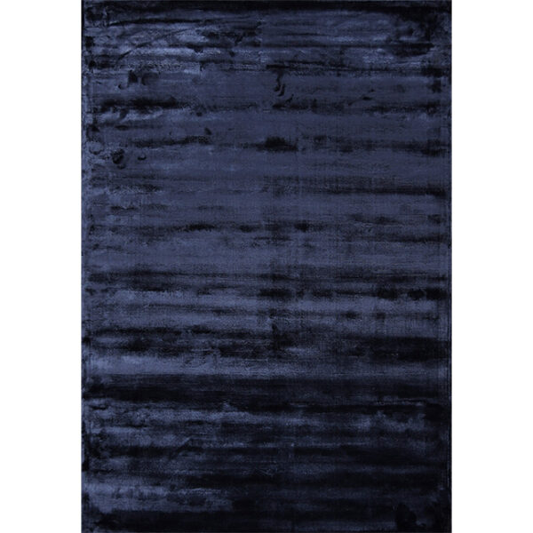 Boven aanzicht van vloerkleed FLAVIA, in de kleur blauw navy gemaakt van viscose.