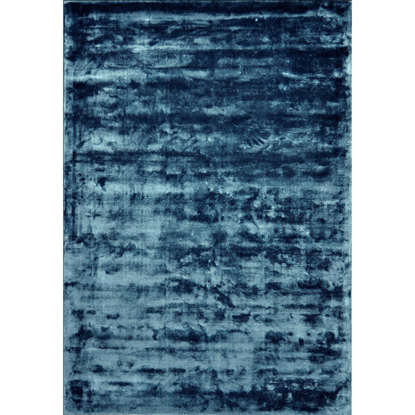 Boven aanzicht van vloerkleed FLAVIA, in de kleur petrol gemaakt van viscose.