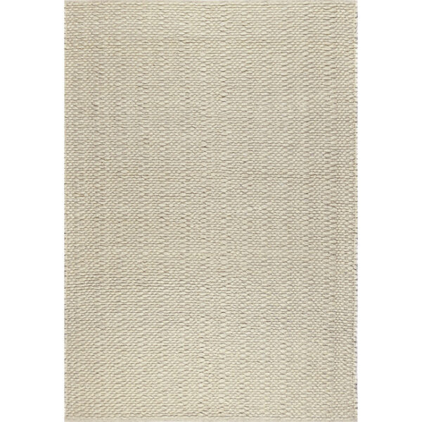 Boven aanzicht van vloerkleed LORENZO, in de kleur zilver gemaakt van wol.
