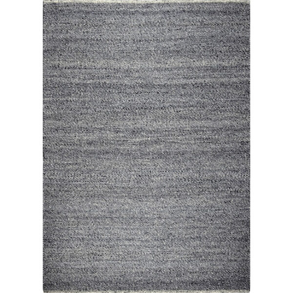 Boven aanzicht van vloerkleed MULA, in de kleur midden grijs gemaakt van een mix van wol.