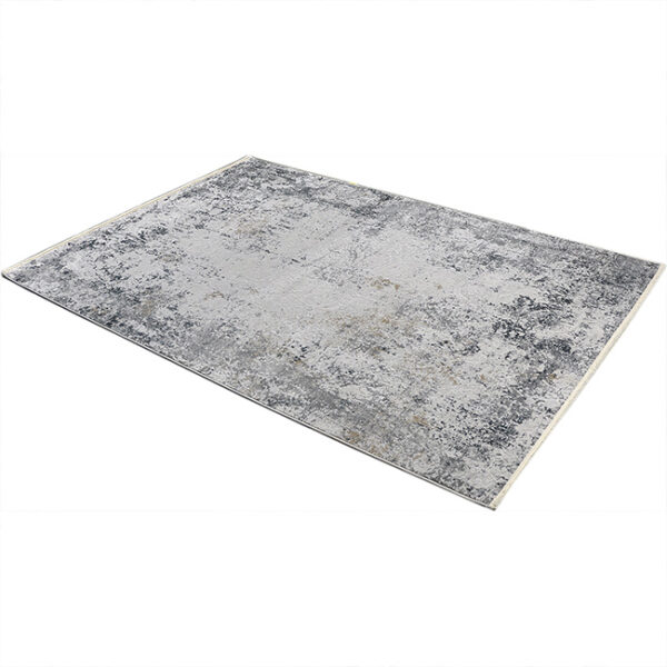 Diagonaal aanzicht van vloerkleed OLYMPIA 50, in de kleur multi gemaakt van een acryl en viscose mix.