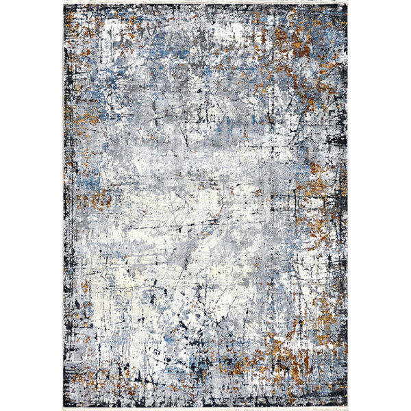 Boven aanzicht van vloerkleed OLYMPIA K-1714, in de kleur multi gemaakt van een acryl en viscose mix.