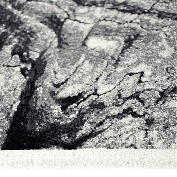 Zijkant detail aanzicht van vloerkleed OLYMPIA ST-612, in de kleur multi gemaakt van een acryl en viscose mix.