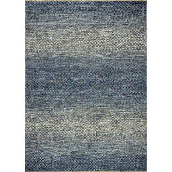Boven aanzicht van vloerkleed SALERNO, in de kleur grijs blauw gemaakt van wol.