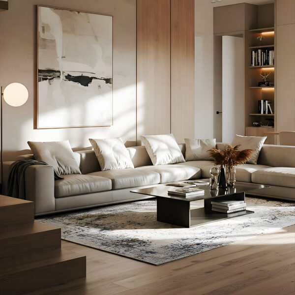 Olympia 40 B vloerkleed. Compact tapijt met modern design voor hal of woonkamer.