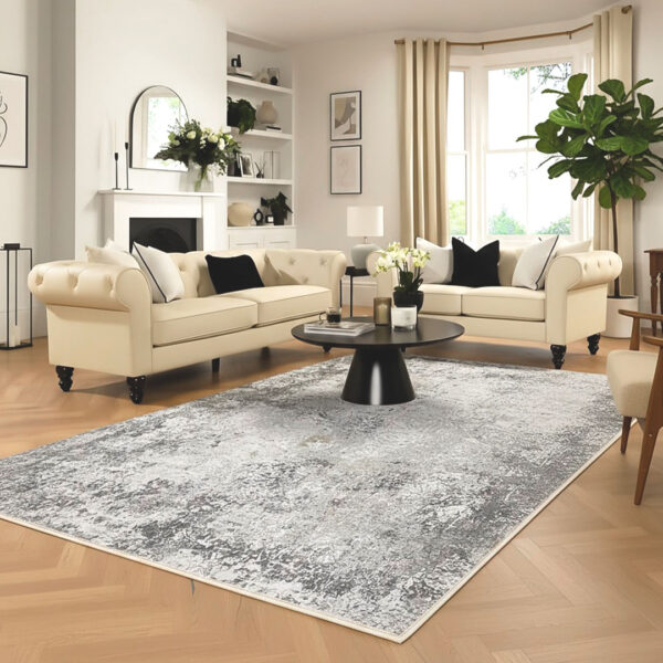 Olympia 50 vloerkleed. Modern tapijt met luxe uitstraling in interieur.