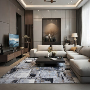 Olympia ST-735 vloerkleed in modern interieur, zacht tapijt met stijlvolle afwerking.