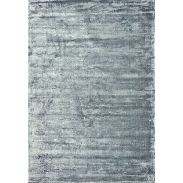 Boven aanzicht van vloerkleed FLAVIA, in de kleur lichtblauw gemaakt van viscose.